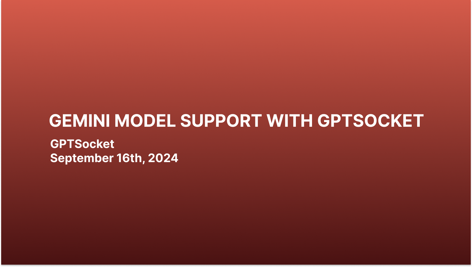 Gemini Model Support in GPTSocket